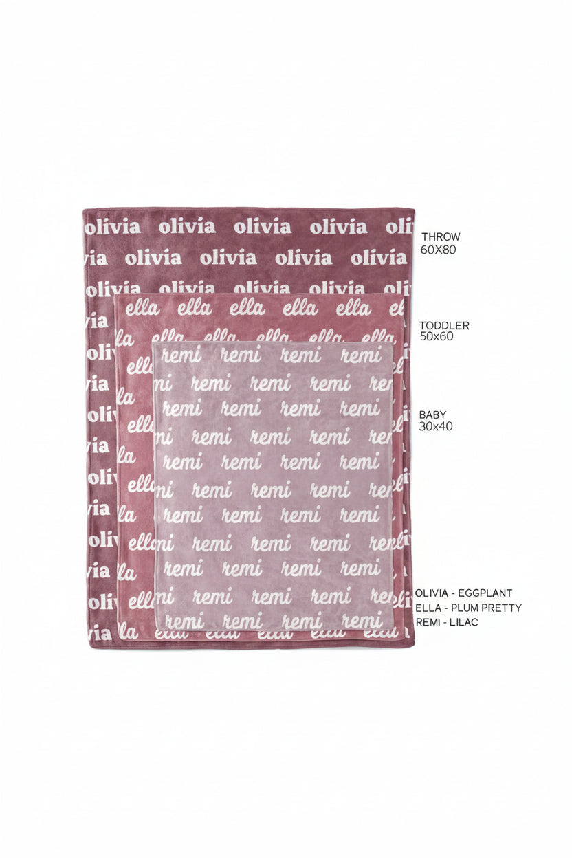 Violet Tones Personalized Color Blanket